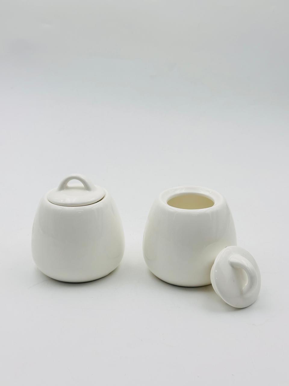 Ceramic Sugar Jar with Lid – Minimalist Storage Container