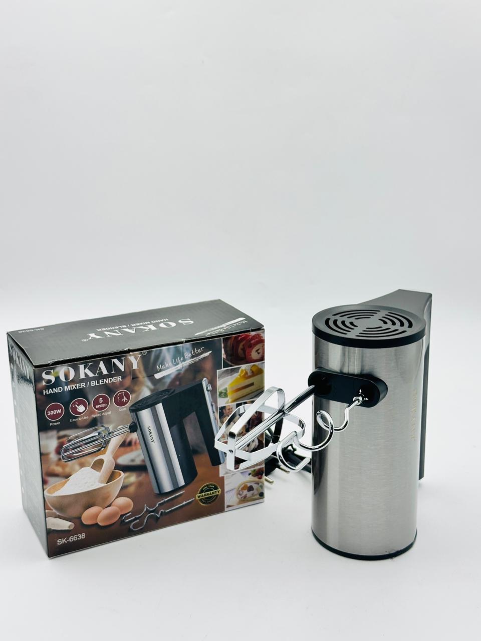 SOKANY Stainless Steel Hand Mixer 300W (SK-6638)